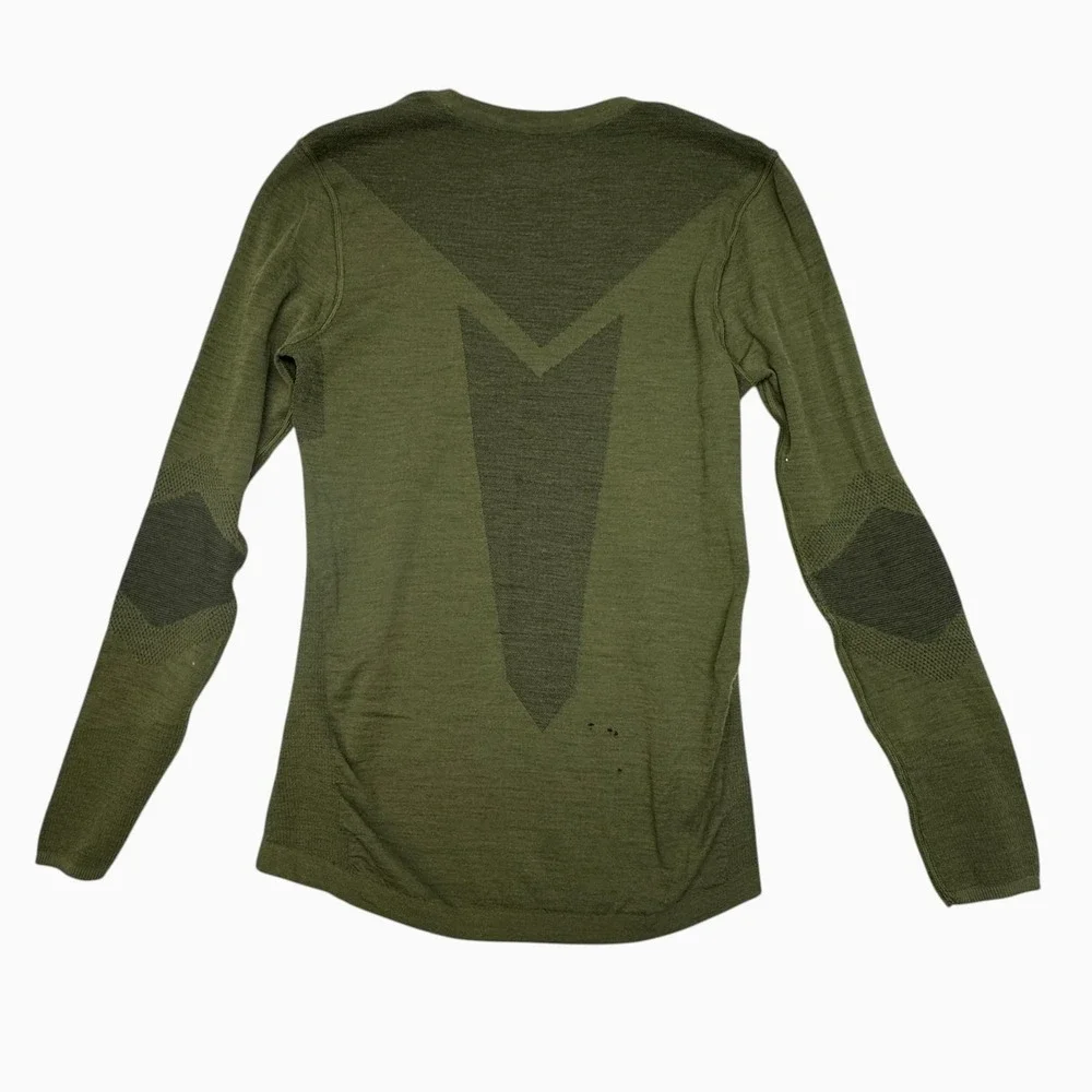 Smartwool Intraknit 200 Shirt Mens Medium Green Wool Thermal Base Layer